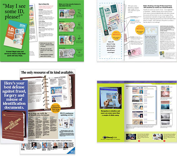 Image of various brochures related to identification