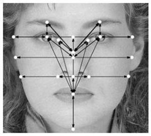 Image showcasing facial recognition technology